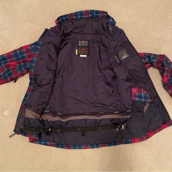 Burton, plaid women’s snowboarding Jacket, insulated, sz L - Picture 3 of 15